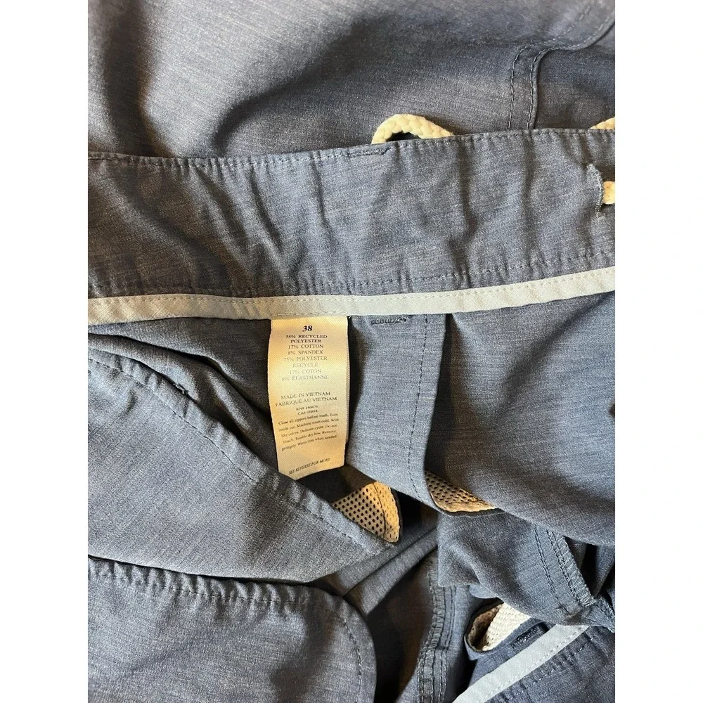 Faherty All Day Shorts Mens 38 Blue Performance Casual 9 Inch Inseam